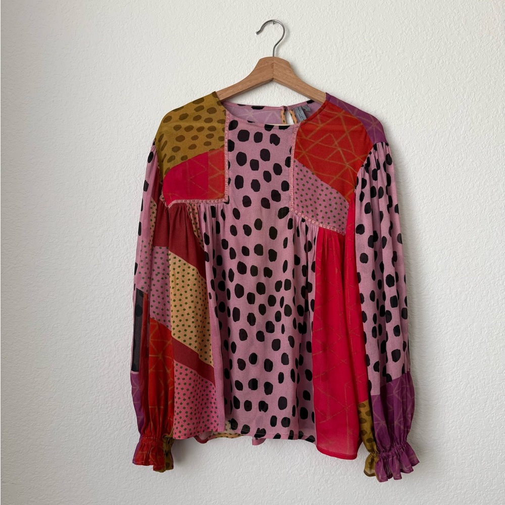 Anthropologie Bl-nk Miranda Peasant Blouse - Picture 2 of 10